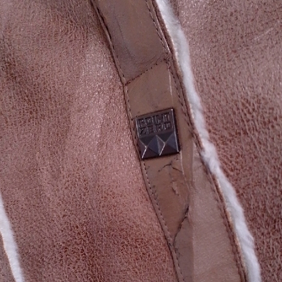 Women's Tan Jacket with Cream Accents Point Zero Nicole Benisti - Picture 6 of 10